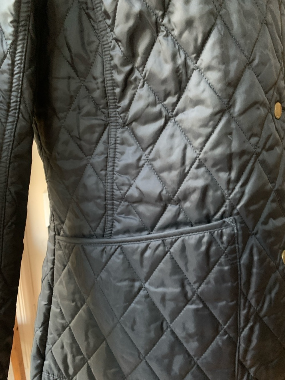 Barbour Womens Quilted Lightweight Jacket Black Medium - Picture 4 of 8